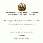 Dendrobium orchid, premium sophora, goji berries and chrysanthemum tea ingredients